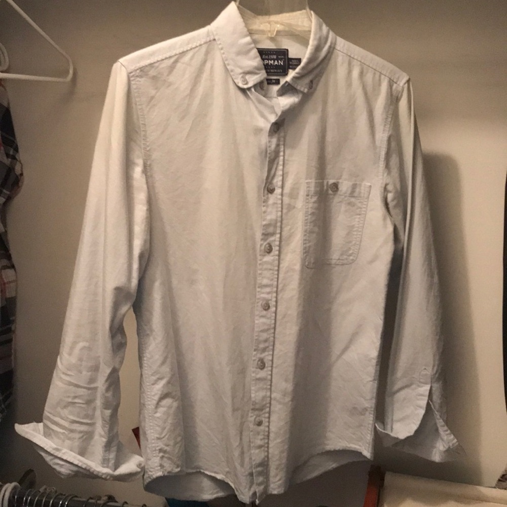 Men’s top and light sky blue button down shirt